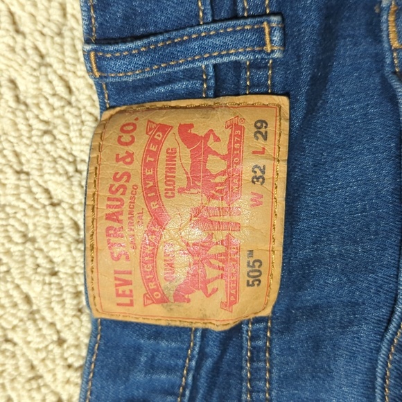 Levi's 505 Blue Jeans 32x29 - Picture 3 of 3